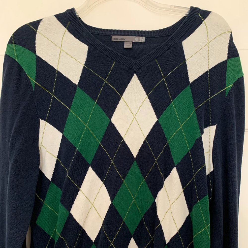 Old Navy Argyle Sweater (L)